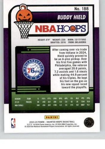 2023-24 Panini Hoops Haunted #188 Buddy Hield NM-MT Pacers ID:75328 - Basketball Card Single
