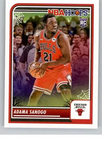 Basketball trading card featuring Adama Sanogo in Chicago Bulls uniform from Panini Hoops Haunted