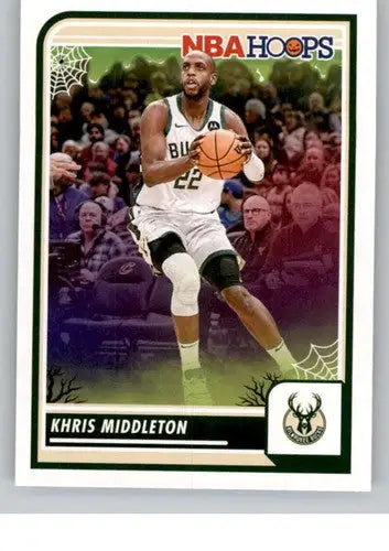 Original gloss Panini Hoops Haunted Khris Middleton Halloween-themed basketball card