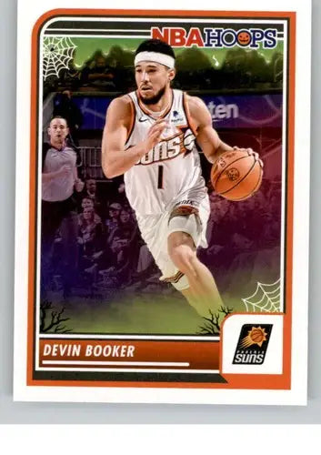 Original gloss Panini Hoops Haunted Devin Booker Halloween-themed NBA trading card