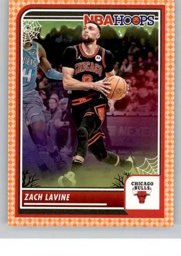 Zach LaVine basketball card from Panini Hoops Haunted Orange 2023-24 series