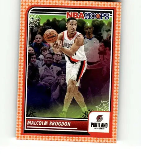 Malcolm Brogdon basketball card Panini Hoops Haunted Orange 2023-24 Celtics NM-MT