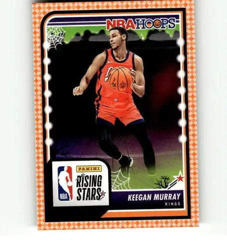 Keegan Murray basketball card from 2023-24 Panini Hoops Haunted Orange series
