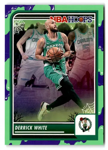 Derrick White basketball card from 2023-24 Panini Hoops Haunted Slime series