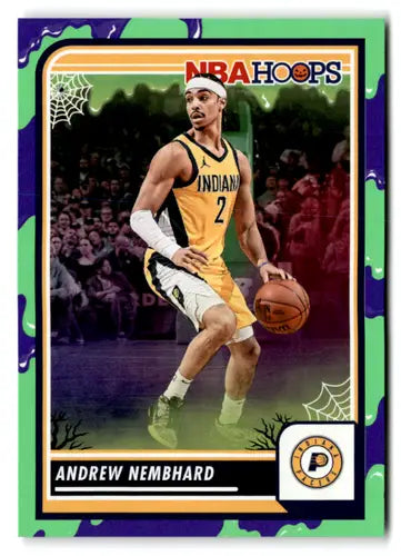Andrew Nembhard basketball card from Panini Hoops Haunted Slime series rare collectible