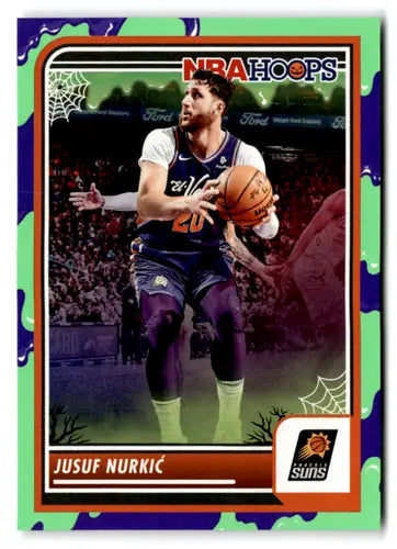 NBA Hoops Haunted slime basketball trading card featuring Jusuf Nurkic from Panini Hoops Haunted