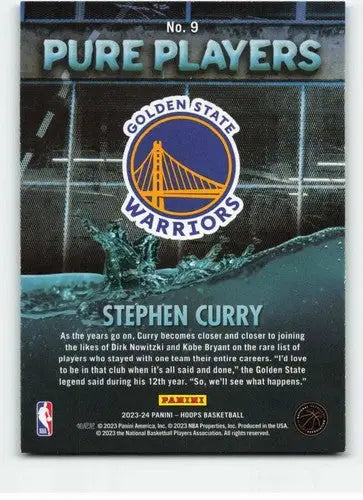 Stephen Curry basketball card from Panini Hoops Pure Players 2023-24 collection