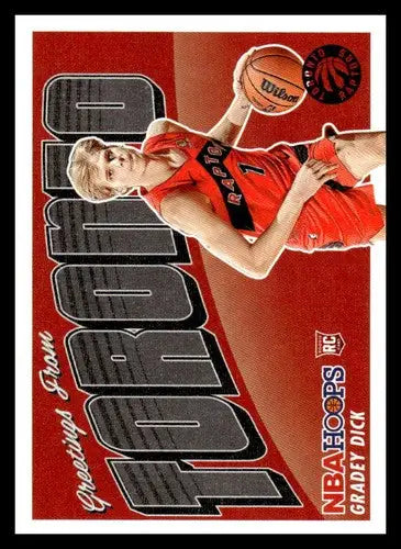 2023-24 Panini Hoops Rookie Greetings #11 Gradey Dick NM-MT Raptors ID:68363 - Basketball Card Single