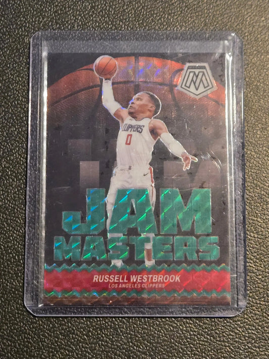 2023-24 Panini Mosaic #10 Russell Westbrook Jam Masters Mosaic Green - Basketball Card Single