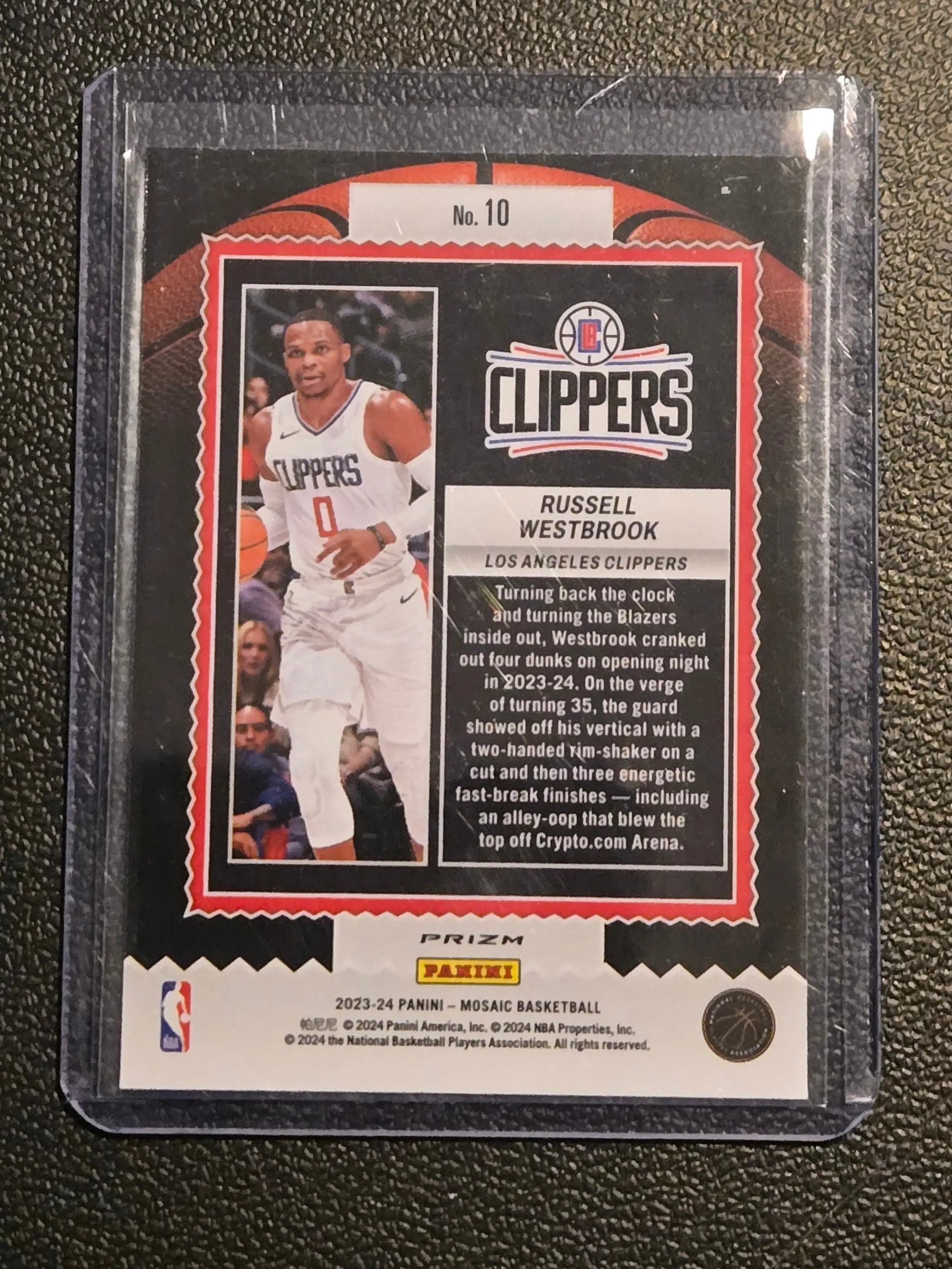 2023-24 Panini Mosaic #10 Russell Westbrook Jam Masters Mosaic Green - Basketball Card Single