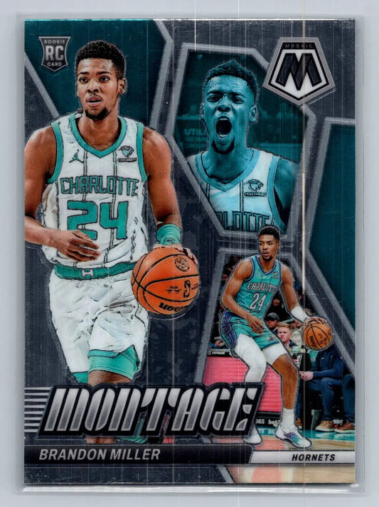 2023-24 Panini Mosaic #12 Brandon Miller Montage Charlotte Hornets - Basketball Card Single