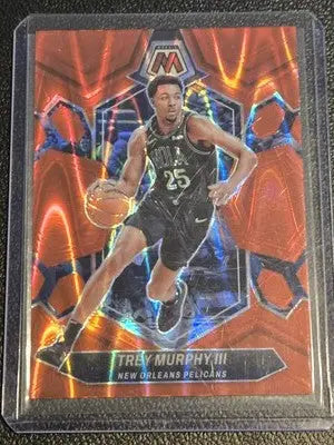 2023-24 Panini Mosaic #12 Trey Murphy III Red Seismic #/299 - Basketball Card Single