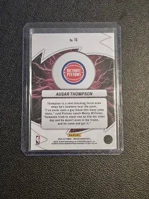 2023-24 Panini Mosaic #16 Ausar Thompson Thunder Road - Basketball Card Single