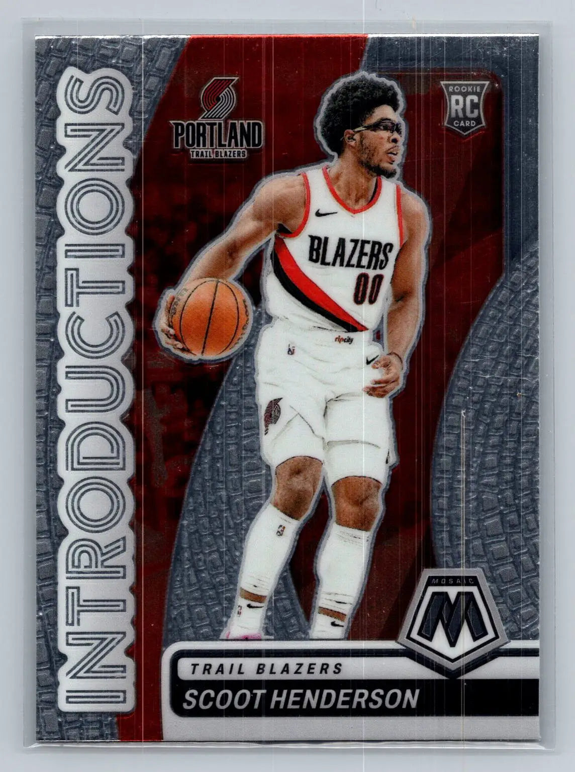 2023-24 Panini Mosaic #18 Scoot Henderson Introductions Portland Trail Blazers - Basketball Card Single