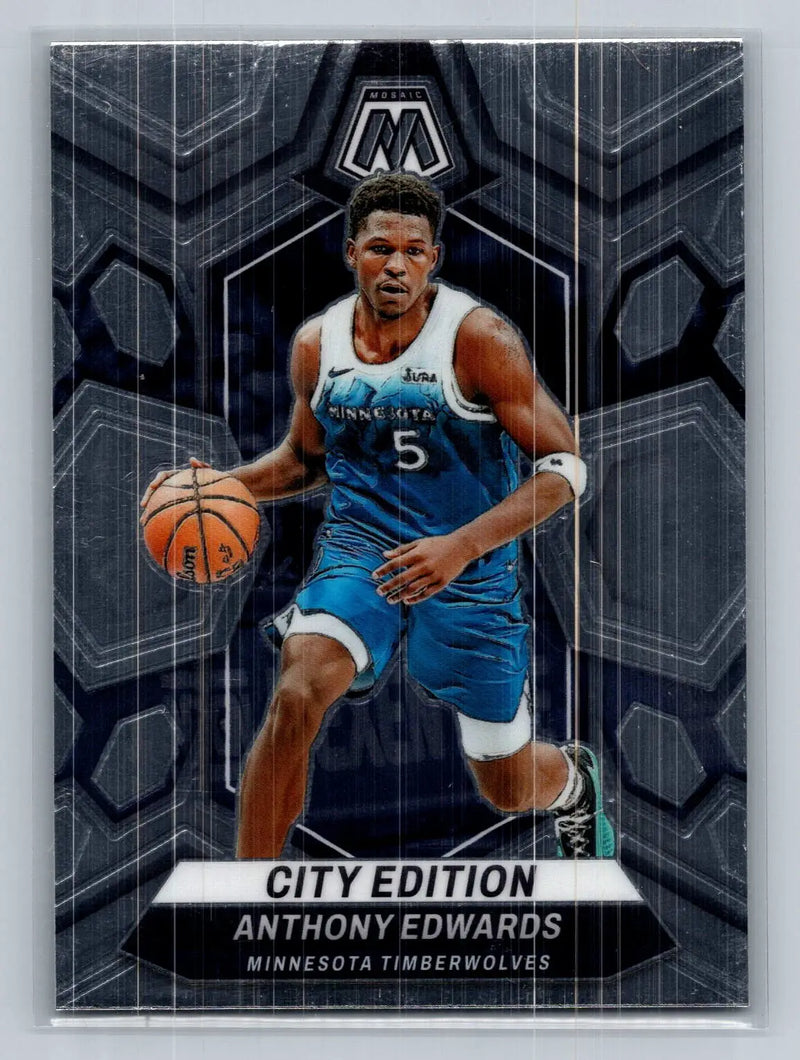 2023-24 Panini Mosaic #273 Anthony Edwards City Edition Minnesota Timberwolves - Basketball Card Single