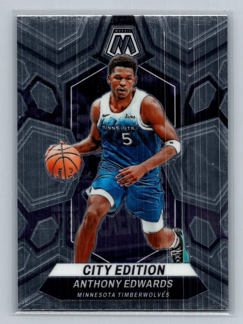 2023-24 Panini Mosaic #273 Anthony Edwards Minnesota Timberwolves - Basketball Card Single