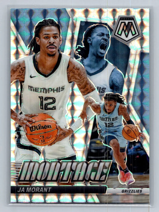 2023-24 Panini Mosaic #30 Ja Morant Montage Mosaic Memphis Grizzlies - Basketball Card Single