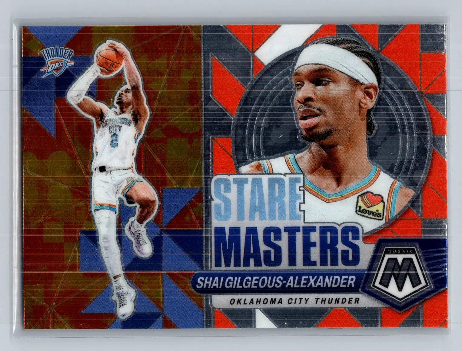 2023-24 Panini Mosaic #4 Shai Gilgeous-Alexander Stare Masters Oklahoma - Basketball Card Single