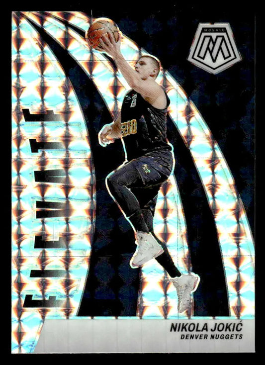 2023-24 Panini Mosaic #5 Nikola Jokic Elevate Mosaic - Basketball Card Single