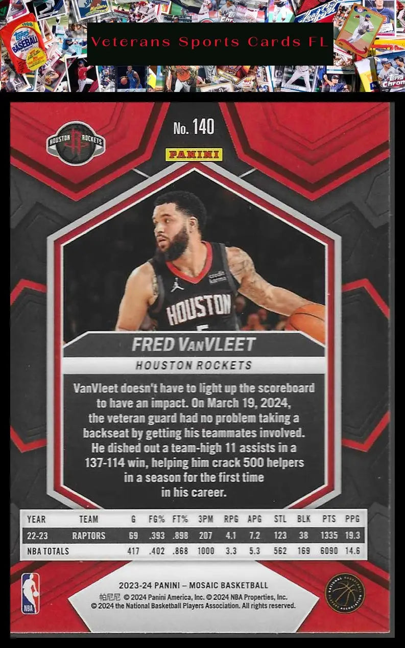 2023-24 Panini Mosaic #7 Jabari Smith Jr. - Basketball Card Single