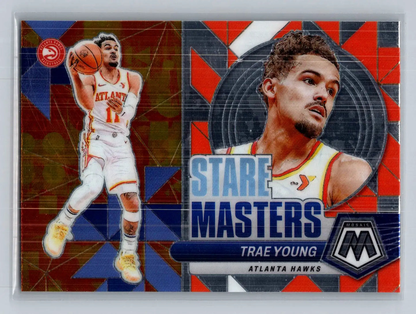2023-24 Panini Mosaic #9 Trae Young Stare Masters Atlanta Hawks - Basketball Card Single