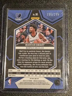 2023-24 Panini Mosaic #90 Marcus Smart Blue #/199 - Basketball Card Single