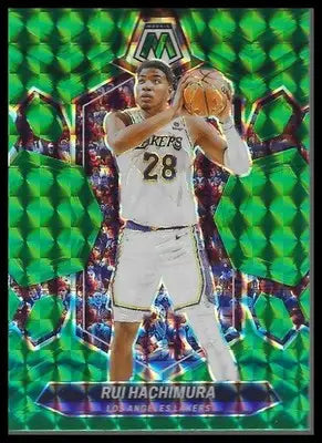 2023-24 Panini Mosaic #98 Rui Hachimura Green