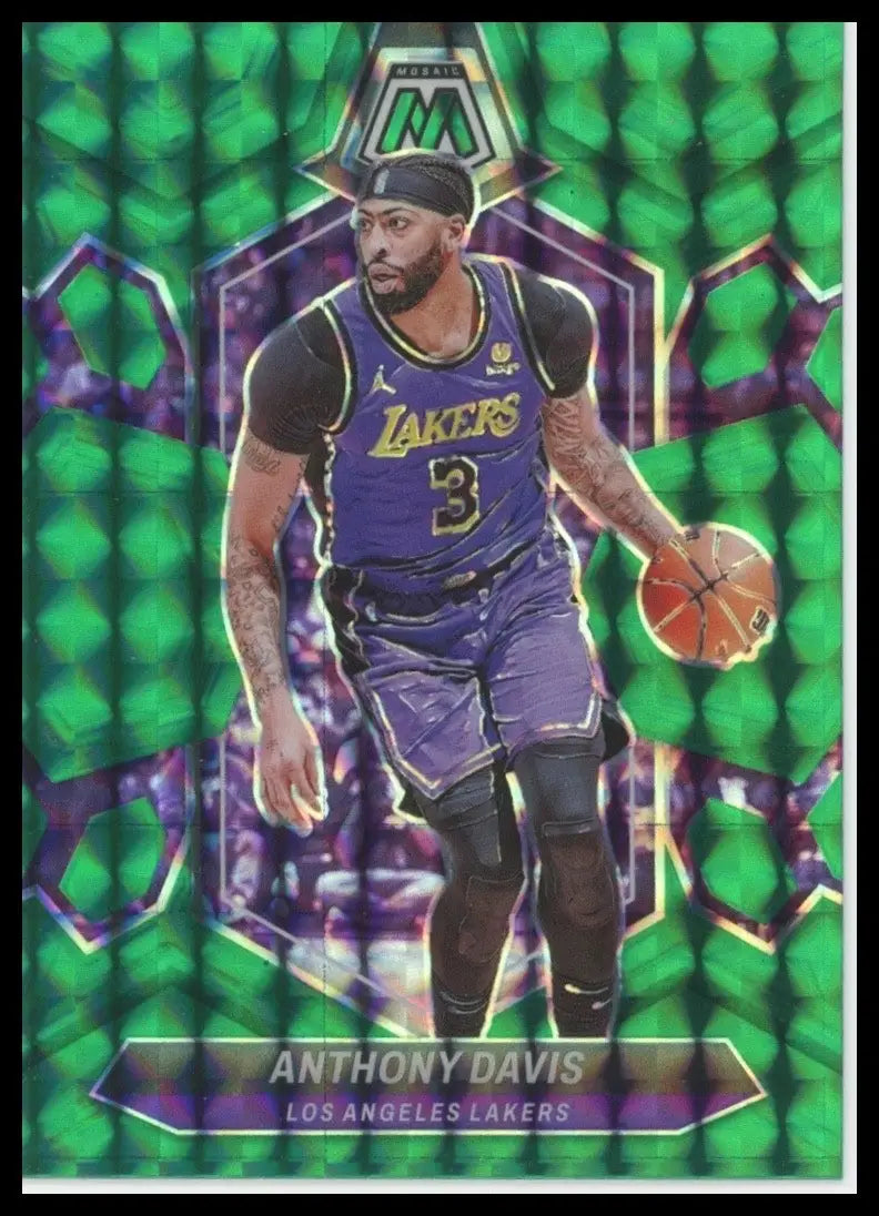 2023-24 Panini Mosaic - Anthony Davis #73 Green Mosaic Prizm