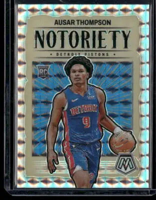 2023-24 Panini Mosaic Ausar Thompson #1 Notoriety Prizm RC Basketball - Basketball Card Single