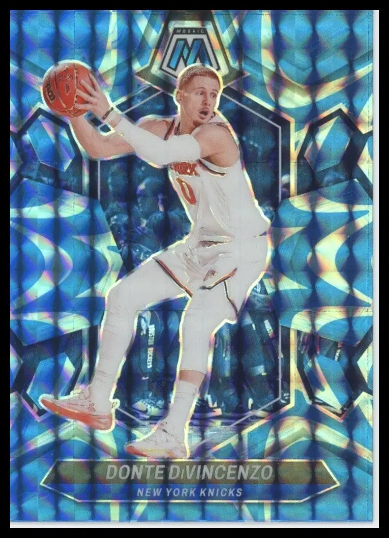 2023-24 Panini Mosaic - Donte DiVincenzo #151 Reactive Blue Mosaic Prizm