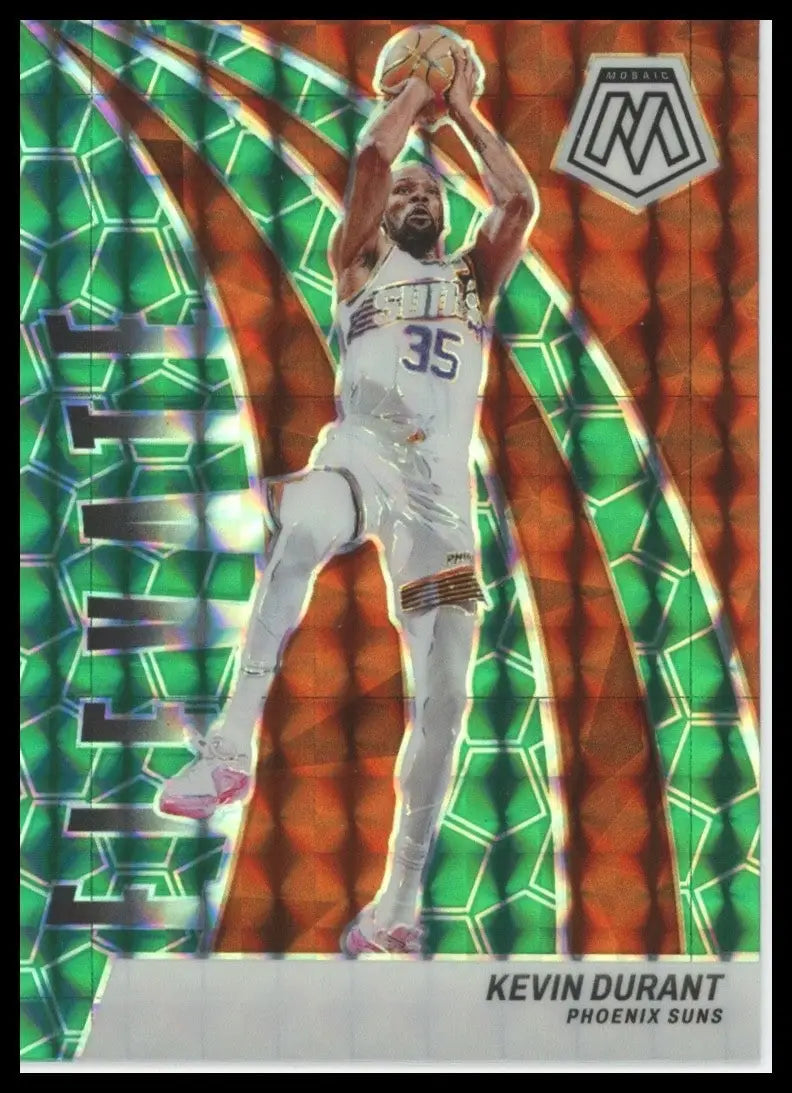 2023-24 Panini Mosaic - Elevate Kevin Durant #16 Green Mosaic Prizm