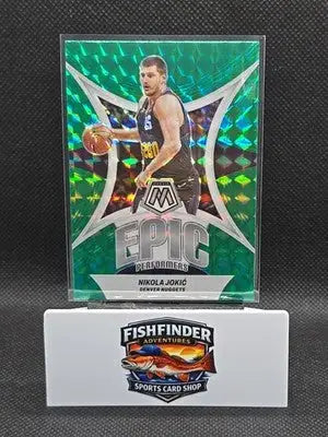 2023-24 Panini Mosaic - Epic Performers Nikola Jokić #15 Green Mosaic Prizm - Basketball Card Single