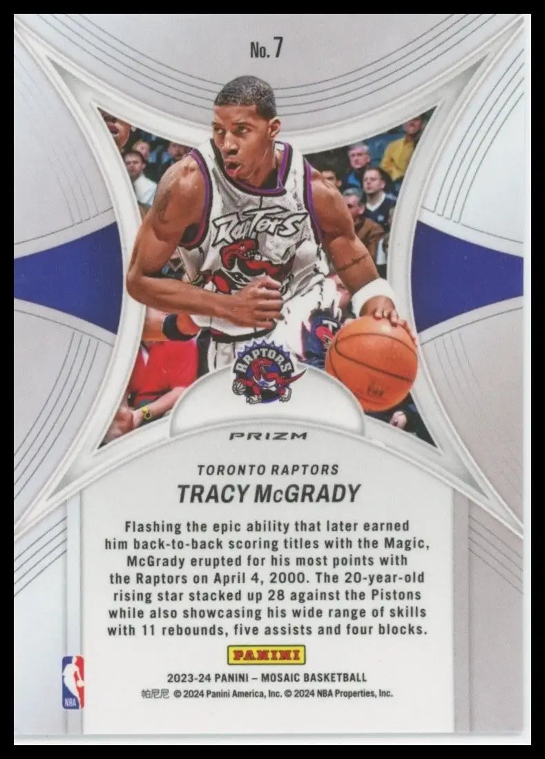 2023-24 Panini Mosaic - Epic Performers Tracy McGrady #7 Mosaic Prizm
