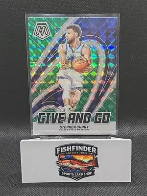 2023-24 Panini Mosaic - Give and Go Stephen Curry #1 Green Mosaic Prizm - Basketball Card Single