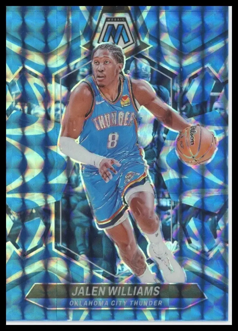 2023-24 Panini Mosaic - Jalen Williams #41 Reactive Blue Mosaic Prizm