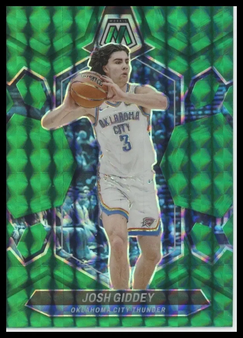 2023-24 Panini Mosaic - Josh Giddey #150 Green Mosaic Prizm
