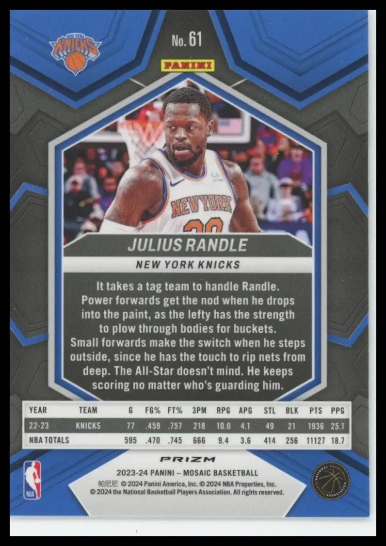 2023-24 Panini Mosaic - Julius Randle #61 Mosaic Prizm