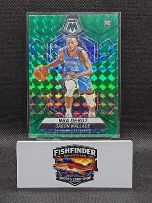 2023-24 Panini Mosaic - NBA Debut Cason Wallace #258 Green Mosaic Prizm (RC) - Basketball Card Single