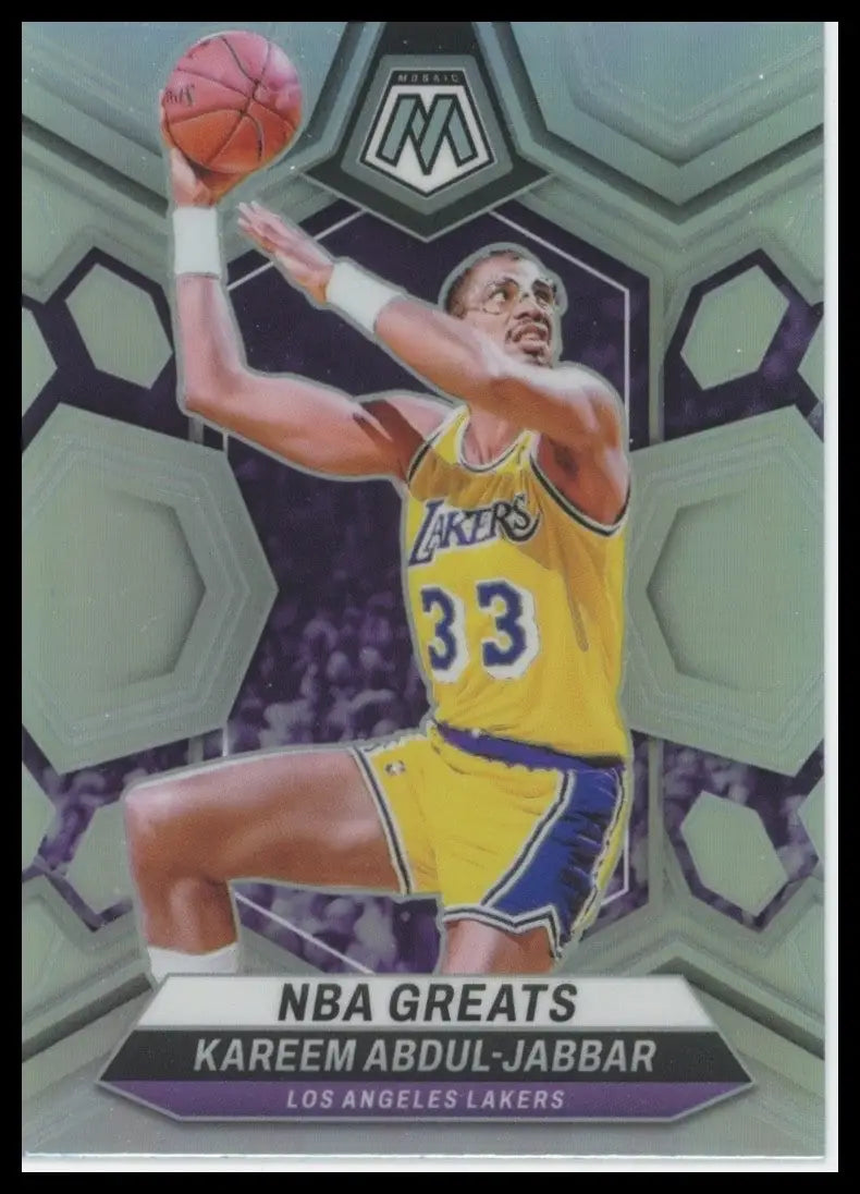 2023-24 Panini Mosaic - NBA Greats Kareem Abdul-Jabbar #299 Silver Prizm