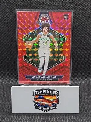 2023-24 Panini Mosaic - Rookies Andre Jackson #234 Red Mosaic Prizm (RC) - Basketball Card Single
