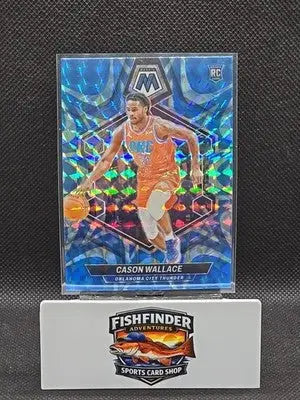 2023-24 Panini Mosaic - Rookies Cason Wallace #218 Reactive Blue Mosaic Prizm... - Basketball Card Single