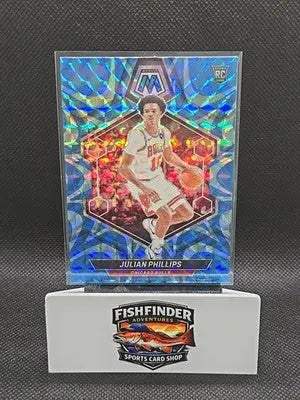 2023-24 Panini Mosaic - Rookies Julian Phillips #224 Reactive Blue Mosaic Prizm