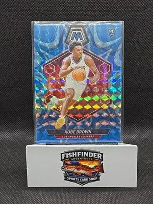 2023-24 Panini Mosaic - Rookies Kobe Brown #209 Reactive Blue Mosaic Prizm (RC) - Basketball Card Single