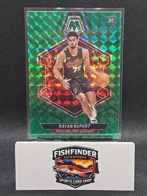 2023-24 Panini Mosaic - Rookies Rayan Rupert #232 Green Mosaic Prizm (RC) - Basketball Card Single