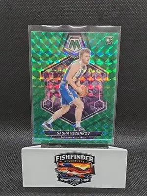 2023-24 Panini Mosaic - Rookies Sasha Vezenkov #236 Green Mosaic Prizm (RC)