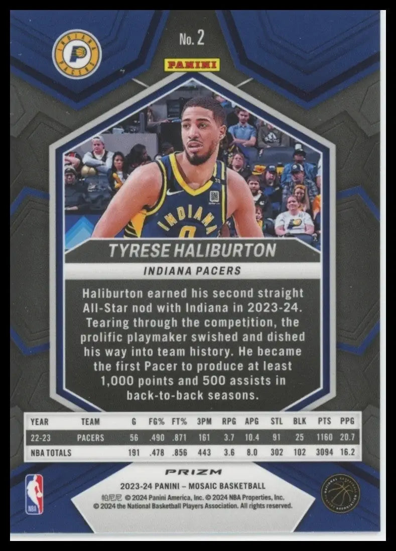 2023-24 Panini Mosaic - Tyrese Haliburton #2 Mosaic Prizm