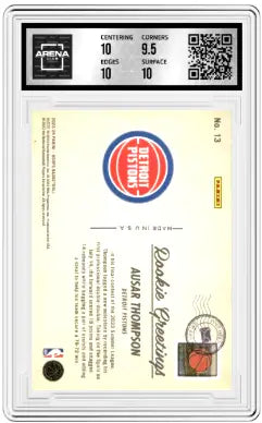 2023-24 Panini NBA Hoops Ausar Thompson #13 Rookie Greetings Arena Club 10 - Basketball Card Single
