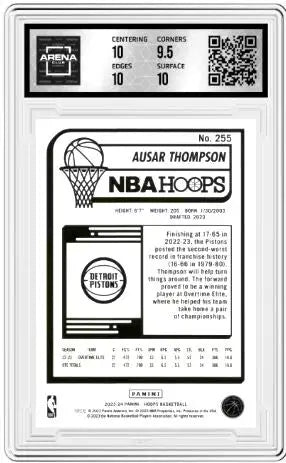 2023-24 Panini NBA Hoops Ausar Thompson #255 Basketball Arena Club 10 - Basketball Card Single