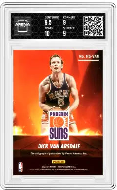 2023-24 Panini NBA Hoops Dick Van Arsdale #HS-VAN Hot Signatures Arena Club 9.5 - Basketball Card Single