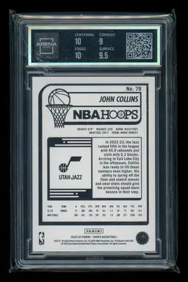 2023-24 Panini NBA Hoops Green John Collins #78 31/99 Basketball Arena Club 9.5 - Basketball Card Single